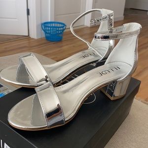 Silver heels ! ! Never have been worn